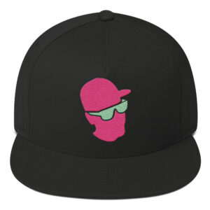 Pink Head Logo Flat Bill Cap